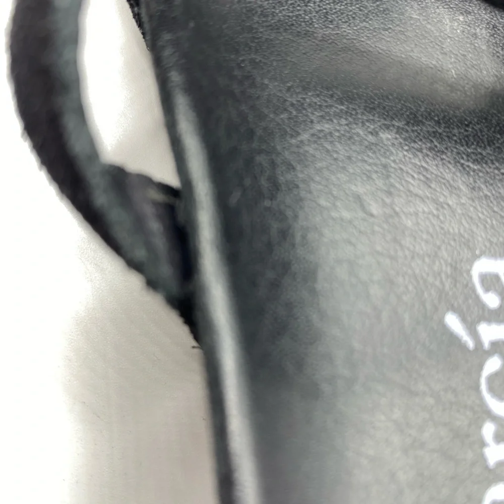 Pedro Garcia Alain 3 Strap Black Suede Sandal Size 7‎ US